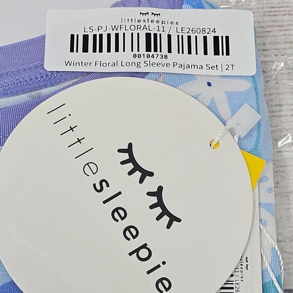 NIB Little Sleepies Winter Floral Two Piece Pajama Set Size 2T - Picture 2 of 3